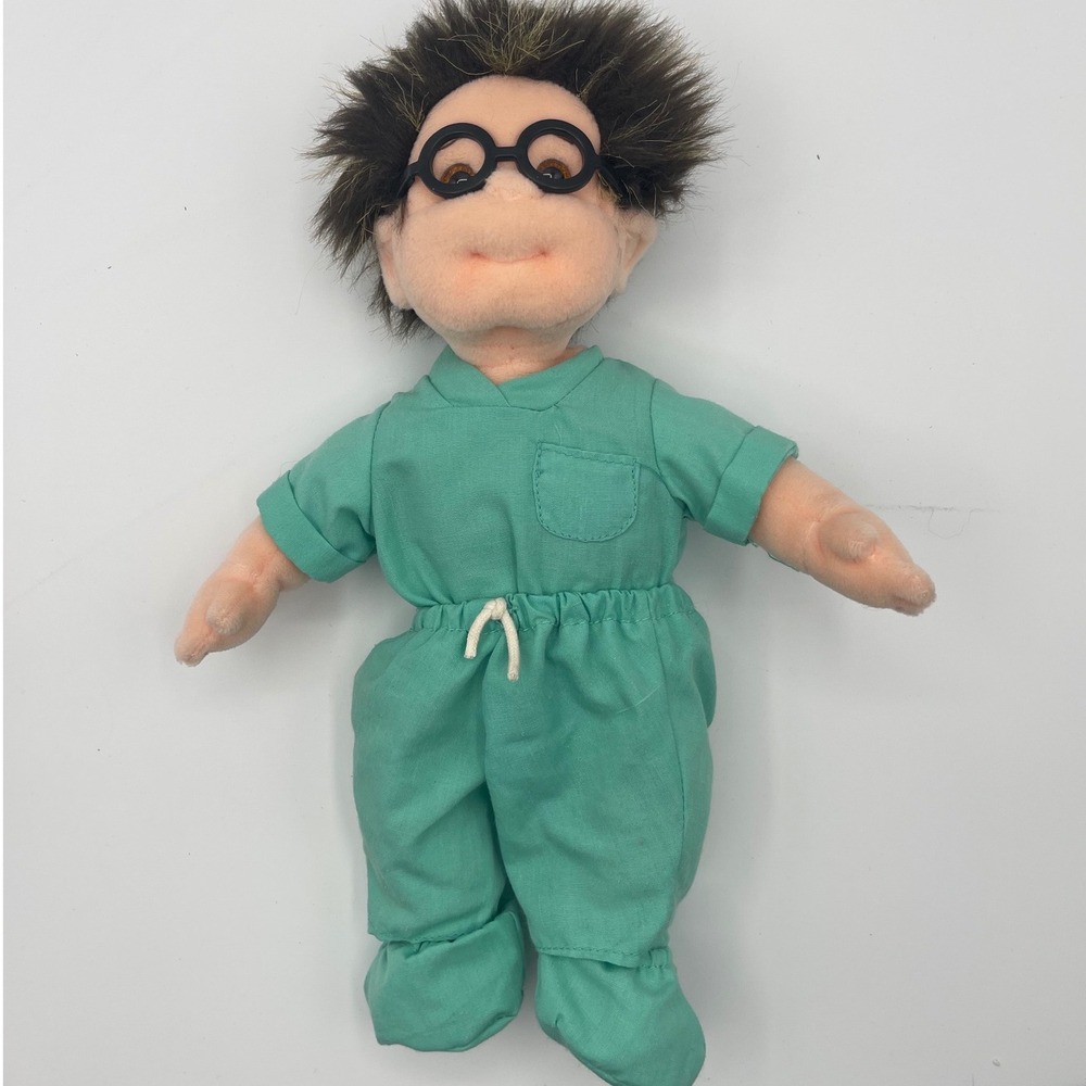 Ty Beanie Kids Specs Plush Doll 2000 Vintage Medical Doctor Nurse Teal Scrubs